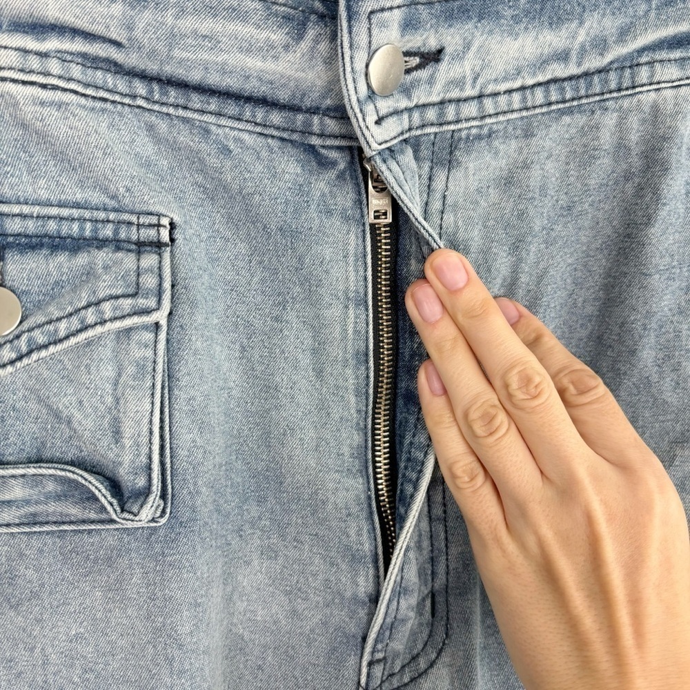 EB Denim Cargo Pants in Rain Wash Size XL - Picture 4 of 11